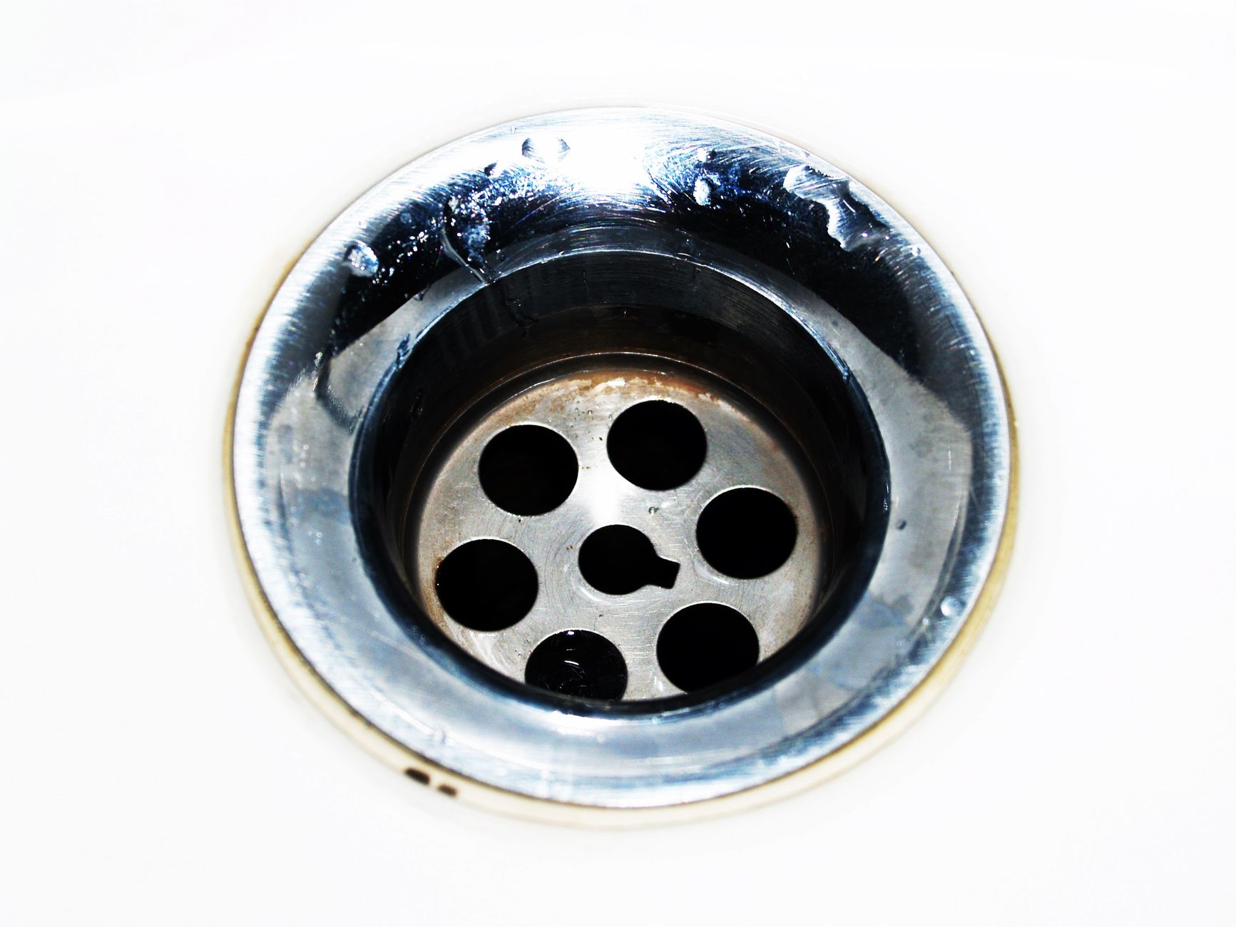 Bonde de douche en inox après nettoyage